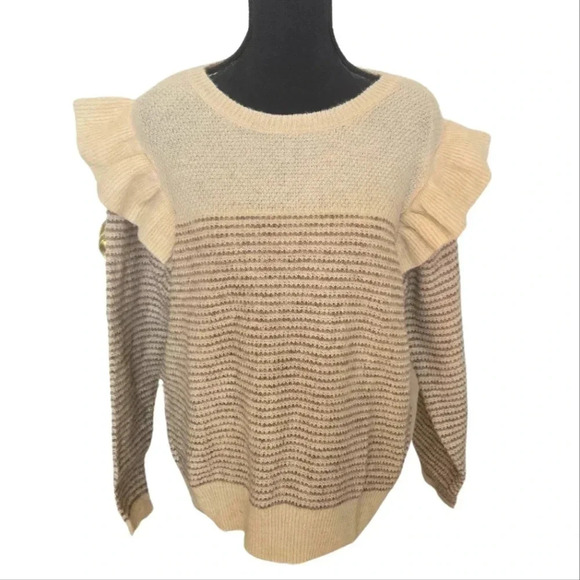 Lauren Conrad Women's Sweater Tan and Cream Size 1X nwt - Picture 2 of 9